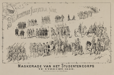 32831 Afbeelding van de maskerade van de studenten van de Utrechtse hogeschool tijdens de viering van het 50ste lustrum.